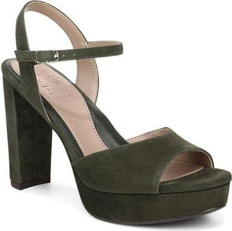Naturalizer Marigold Ankle Strap Platform Sandal in Cactus Clay Suede at Nordstrom, Size 7.5