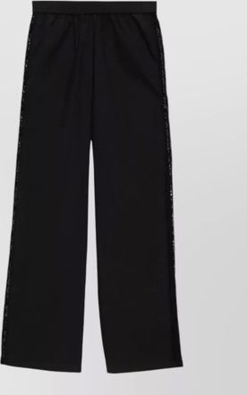 Msgm wide leg trousers lace side panels