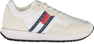 Tommy Hilfiger Leather Sneaker - Heren - Sneakers - Wit - 46 EU - Leer - Schoenen