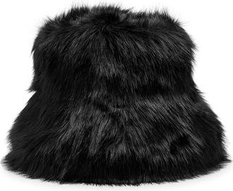 Lack of Color Lack OF Color Snuggle Faux fur Bucket hat - Black - S/M