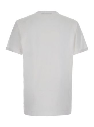 Dolce & Gabbana Mens Crew Neck T-Shirt White Cotton T-Shirts And Polos