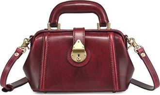 OLD TREND Azalea Genuine Leather Mini Doctor Satchel in Maroon at Nordstrom