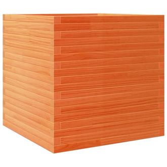 Berkfield Home Garden Planter Wax Brown 70x70x68.5 cm Solid Wood Pine