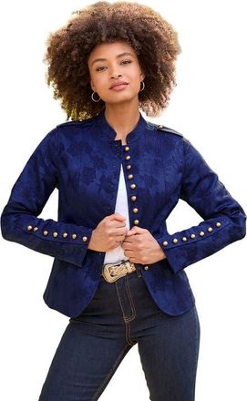 Joe Browns Refined Military Jacket in Blue Jacquard at Nordstrom, Size 12