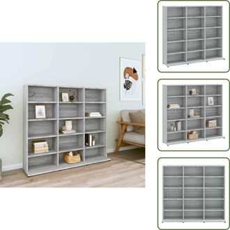 vidaXL The Living Store Mobile Porta CD Grigio Sonoma 100x23x89,5 cm Legno Multistrato - Armadio per CD