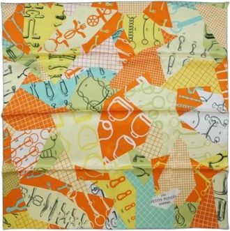 Hermès Pre-owned Scarves, female, Orange, Size: ONE SIZE Pre-owned Silk scarves