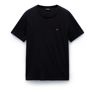 Napapijri T-Shirts, male, Black, Size: M Short Sleeve Cotton T-Shirt Men