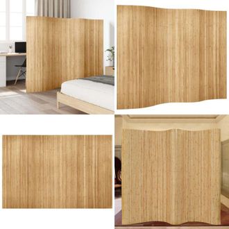 vidaXL Pannello Divisore per la Stanza in Bamb&ugrave; Naturale Larghezza 250 cm Altezza 165 cm - Paravento per stanza - Paravento per camera da letto