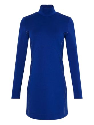 Calvin Klein Jeans long-sleeve high-neck mini dress - women - Fabric - L - Blue