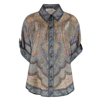 Zimmermann Shirts, female, Multicolor, S, Short-sleeve Wanderlust Shirt