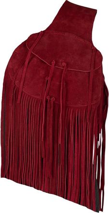 Jeffrey Campbell Burro Fringe Sling Bag in Red Suede at Nordstrom