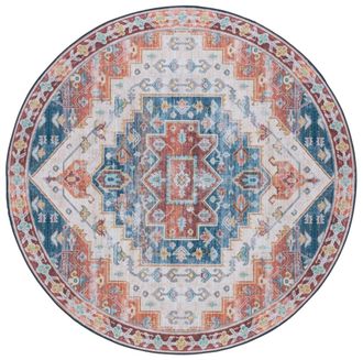 Safavieh Alfombra pelo de poli&eacute;ster azul / rojo 183 x 183 cm