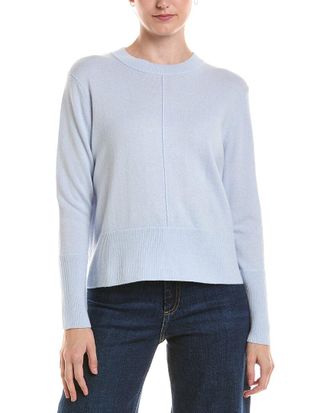 Fort&eacute; Cashmere Exposed Seam Crewneck Cashmere Sweater