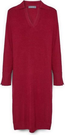 Elena Miro Viscose Yarn Jurk - Dames - Korte kleedjes - Rood - M - Polyester - Kleedjes