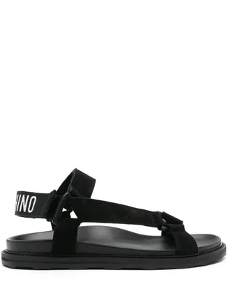 Moschino logo-jacquard sandals - Black