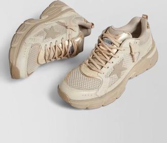 Golden Goose lightstar leather suede sneakers mesh heel