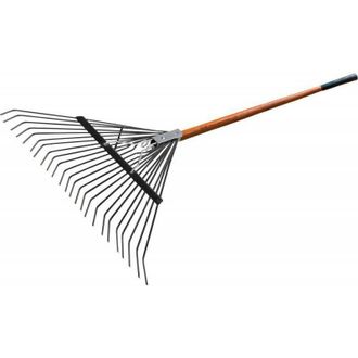 Rex Scopa professionale della foglia di con manico e polsino in anello di cenere e polsino in cenere