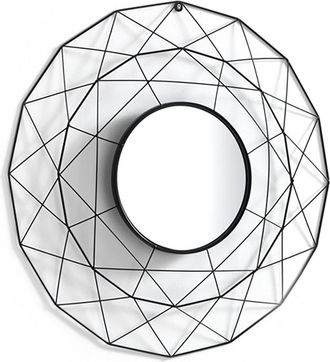 tomasucci Diamond 70 wall mirror, matt black