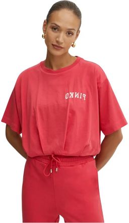 Pinko Stijlvolle T-shirts en Polos - Dames - T-shirts - Rood - M - Tops