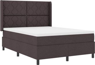 vidaXL Cama Tipo Box Spring Marr&oacute;n Oscuro 160 X 200 Cm Tela Vidaxl