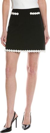 CeCe by Cynthia Steffe Crochet Floral Trim Patch Pocket Mini Skirt