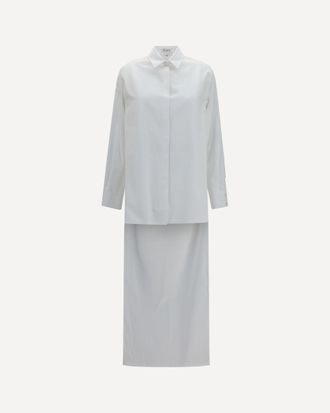 Alaia Asymmetric cotton poplin Shirt Female 36