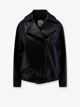 Semicouture Giubbino oversize in pelle martellata - SEMICOUTURE - gender_Woman