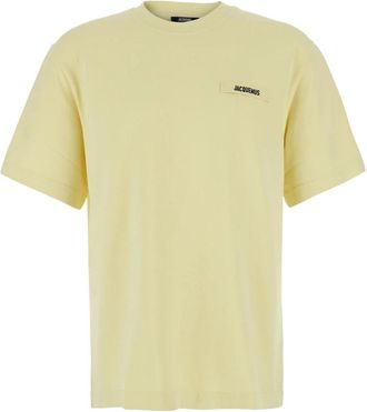 Jacquemus Le T-Shirt Gros Grain - Heren - T-shirts - Geel - S - Katoen - Tops