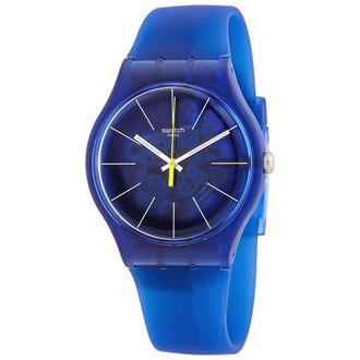 Swatch Blue Sirup Quartz BlueTranslucent Dial Mens Watch SUON142