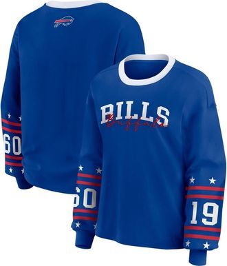 WEAR by Erin Andrews Womens WEAR by Erin Andrews Royal Buffalo Bills Plus Size Sport Long-Sleeve T-Shirt at Nordstrom, Size 4X