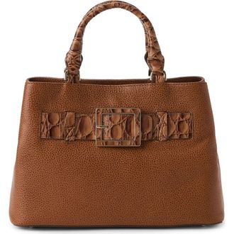 Brahmin Small Denise Leather Satchel in Cinnamon at Nordstrom