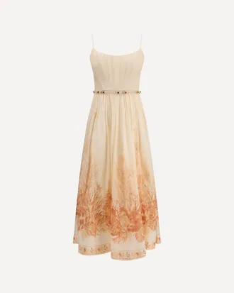 Zimmermann Wanderlust Corset Midi Dress Female 2