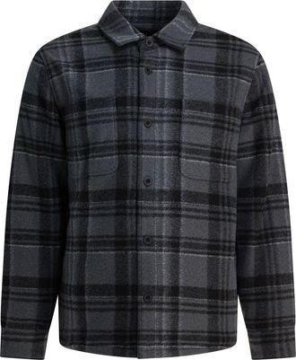 Vince Check Overshirt Jacket Jackets And Coats Grey-Uomo