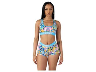 PSD Care Bears Radial Floral Sports Bra Womens Bra : MD, Elastane/Polyester