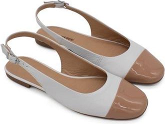 Bottero Botsamya XXIV Slingback Flat in Blanco/Brown Sugar at Nordstrom, Size 11