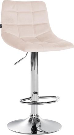 Clp Clp - Taburete De Bar Jerry En Terciopelo Beige Cromado