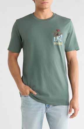 Roark Enjoy Cotton Graphic T-Shirt in Slate Green at Nordstrom, Size Xx-Large