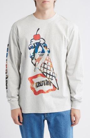 Icecream Cone Man Graphic Long Sleeve T-Shirt in Light Gray at Nordstrom, Size Xx-Large