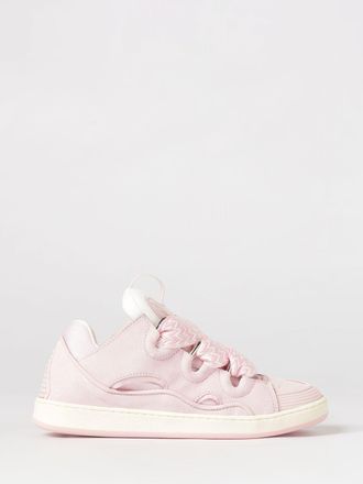 Lanvin Curb Suede and Mesh Sneakers