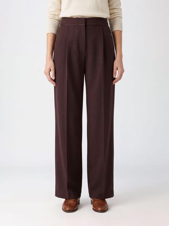 Forte_Forte High-Waisted Pleated Wide Leg Viscose Blend Trousers
