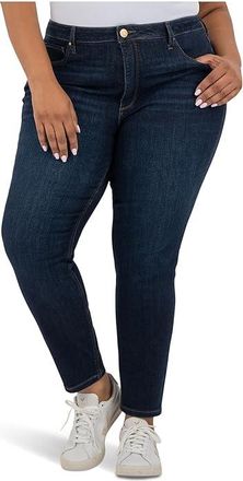 Kut from the Kloth Plus Size Naomi High-Rise Fab Ab Ankle Girlfriend Regular Hem Womens Jeans Courageously : 22W 28, Cotton/Denim/Polyester