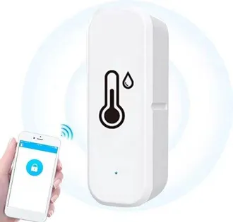 OEM Sensor De Temperatura Y Humedad Wifi Bluetooth, Sensor De Temperatura Y Humedad, Con Control Remoto Y Notificaci&oacute;n De Alarma, Inal&aacute;mbrico, Blanco