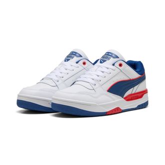 Puma Sneaker PUMA REBOUND RETRO, Damen, Gr. 43, weiss (for all time rot, clyde royal, puma wei&szlig;), Leder, mehrfarbig, Schuhe Sneaker