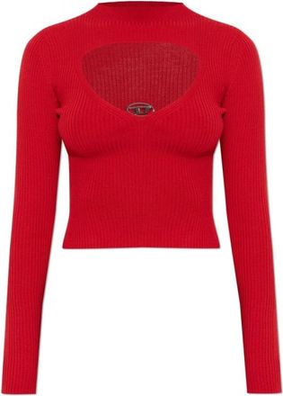 Diesel Dames, Tops, Rood, Maat: S Wol