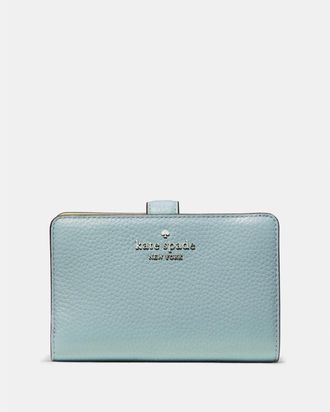 Kate Spade New York Womens Medium Bifold Wallet - Green Leather - One Size