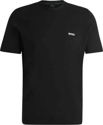 HUGO BOSS Tops, Heren, Zwart, 2Xl, Katoen, Zwart T-shirt met ronde hals