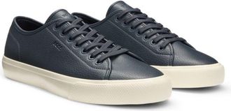BOSS Low-top trainers in grained faux leather