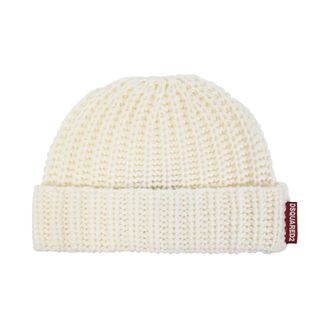 Dsquared2 Beanies, male, Beige, Size: ONE SIZE Wool Beanie Hat Cream Logo