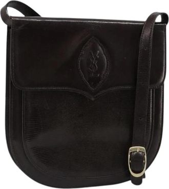 Saint Laurent Pre-owned Vintage Schoudertas - Dames - Vintage Schoudertas - Bruin - ONE Size - Leer - Vintage