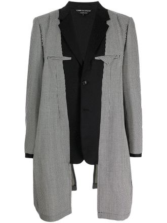 Comme Des Garçons layered-panel long-line blazer - men - Wool - 3 - Grey